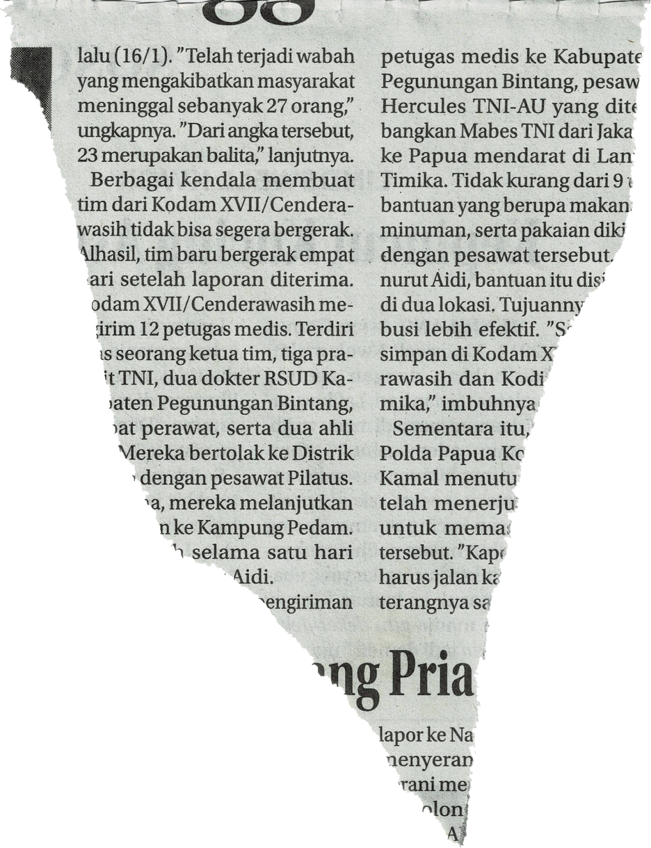 Ripped Newspaper Cutout